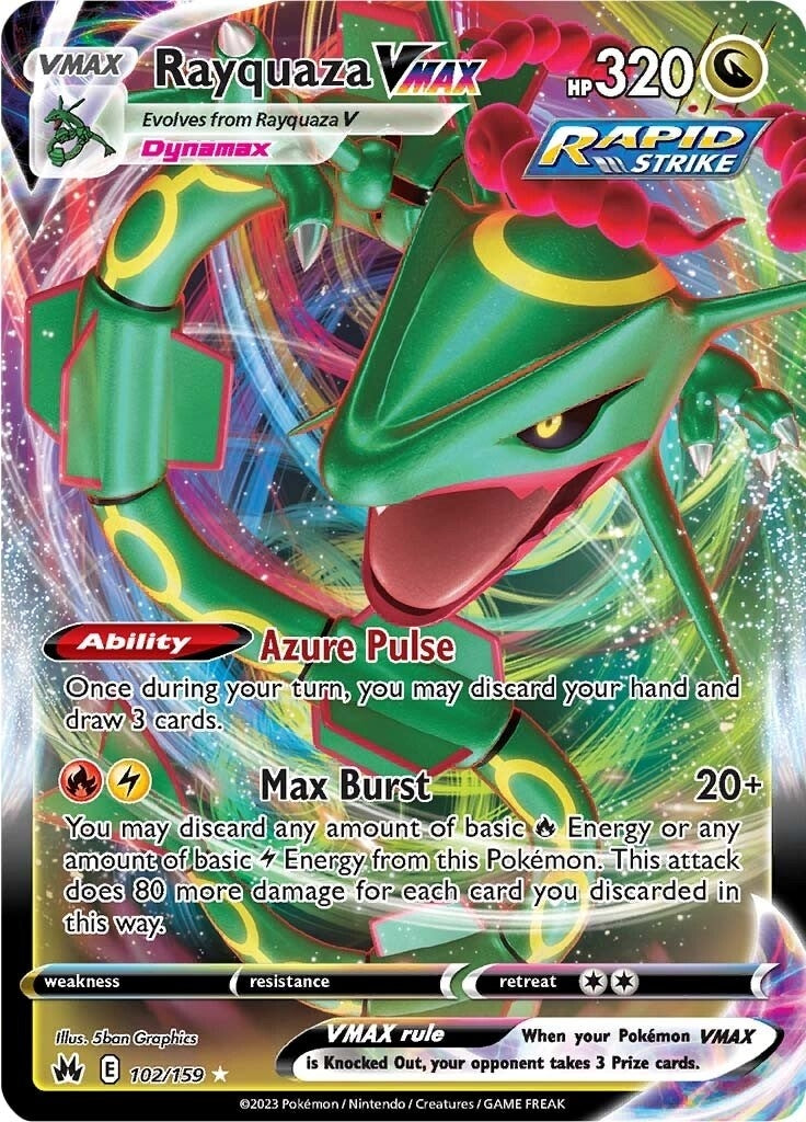 Image for Rayquaza VMAX (102) (102/159) (SWSH: Crown Zenith) (CRZ) - Pokemon