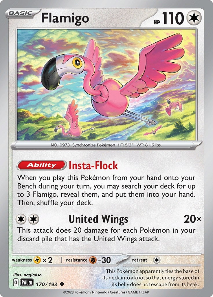 Image for Flamigo (170/193) (SV02: Paldea Evolved) - Pokemon