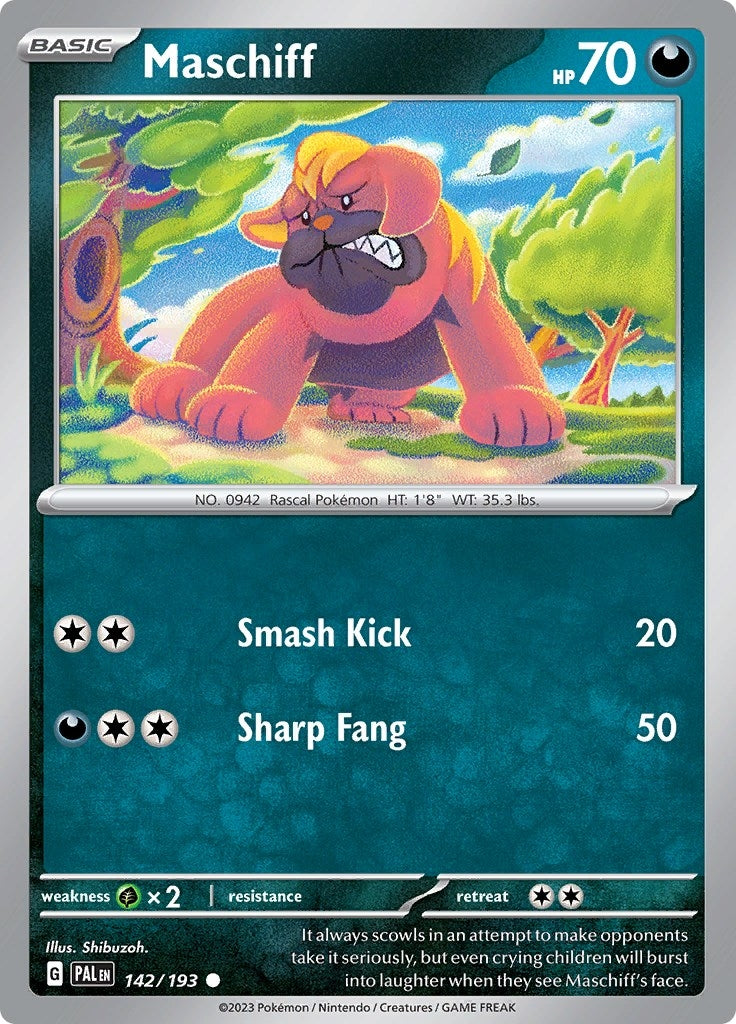 Image for Maschiff (142/193) (SV02: Paldea Evolved) - Pokemon