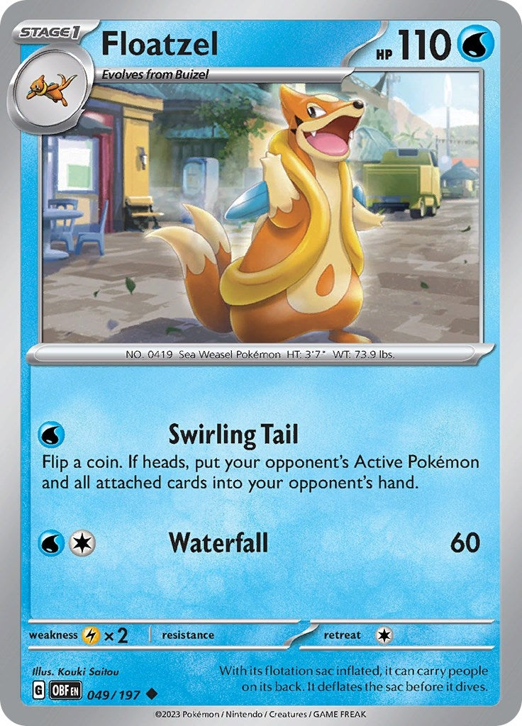 Image for Floatzel (049/197) (SV03: Obsidian Flames) - Pokemon