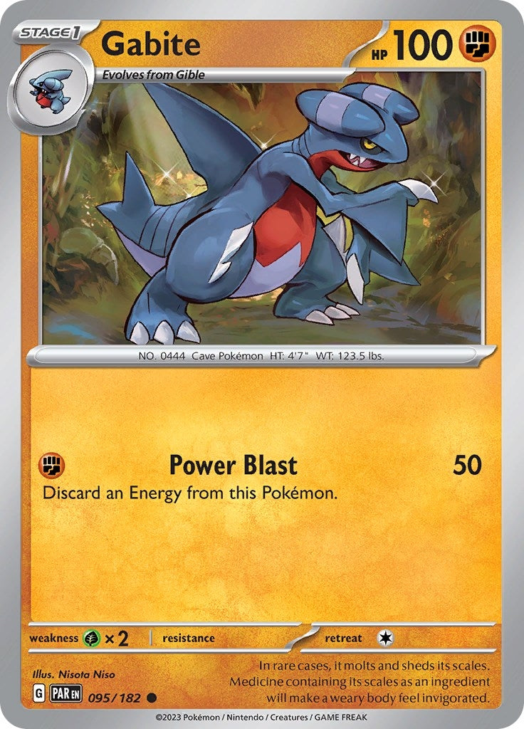 Image for Gabite (095/182) (SV04: Paradox Rift) - Pokemon