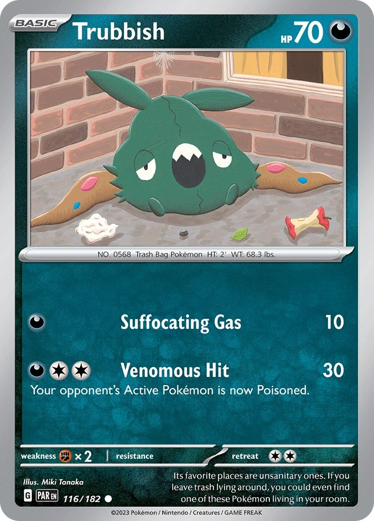Image for Trubbish (116/182) (SV04: Paradox Rift) - Pokemon