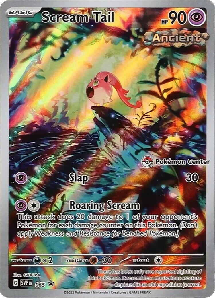 Image for Scream Tail - 065 (Pokemon Center Exclusive) (065) (SV: Scarlet & Violet Promo Cards) - Pokemon