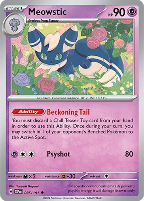Image for Meowstic (085/191) (SV08: Surging Sparks) - Pokemon