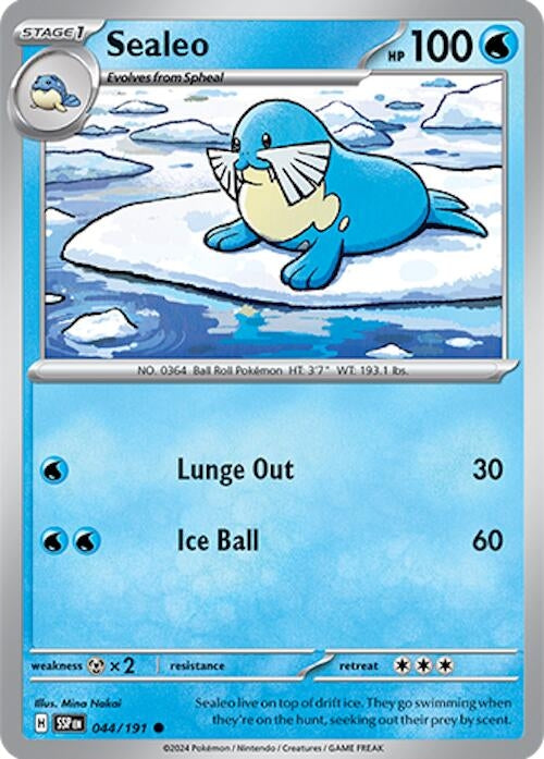 Image for Sealeo (044/191) (SV08: Surging Sparks) - Pokemon