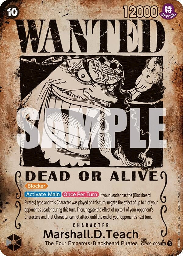 Marshall.D.Teach (093) (Wanted Poster) (OP09-093) (Emperors in the New World)