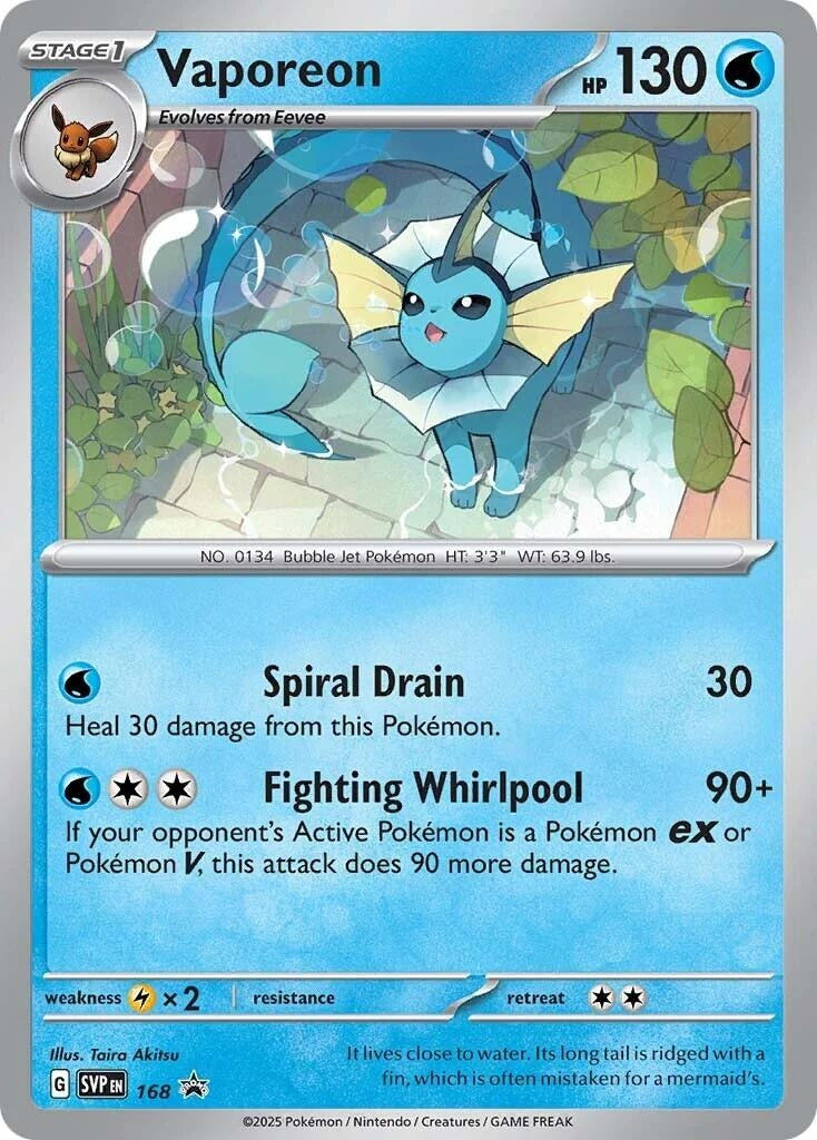Image for Vaporeon - 168 (Cosmos Holo) (168) (SV: Scarlet & Violet Promo Cards) - Pokemon