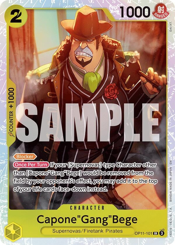 Image for Capone"Gang"Bege (101) (OP11-101) (A Fist of Divine Speed) (OP11) - One Piece Card Game