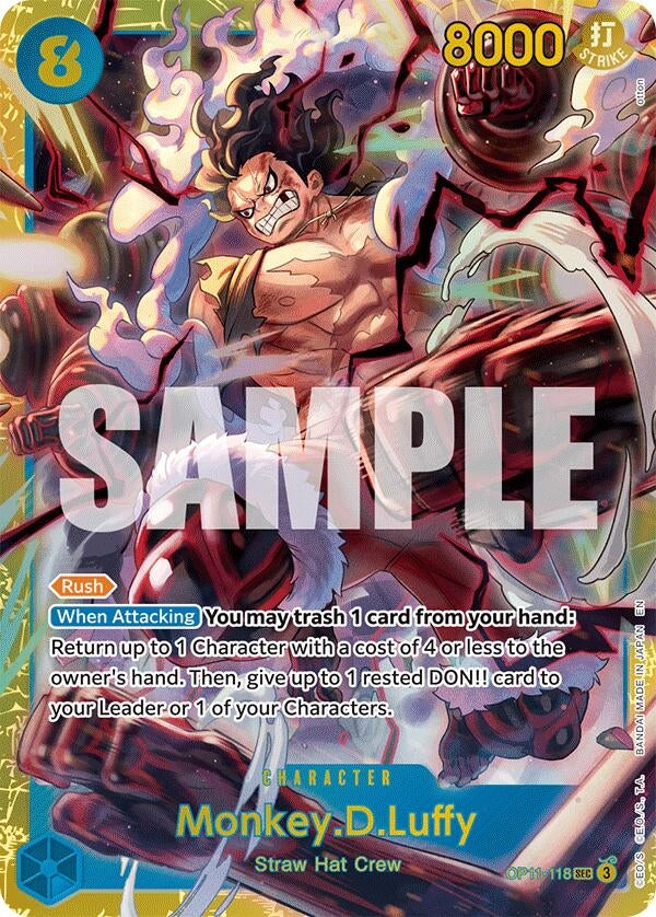 Image for Monkey.D.Luffy (118) (OP11-118) (A Fist of Divine Speed) (OP11) - One Piece Card Game