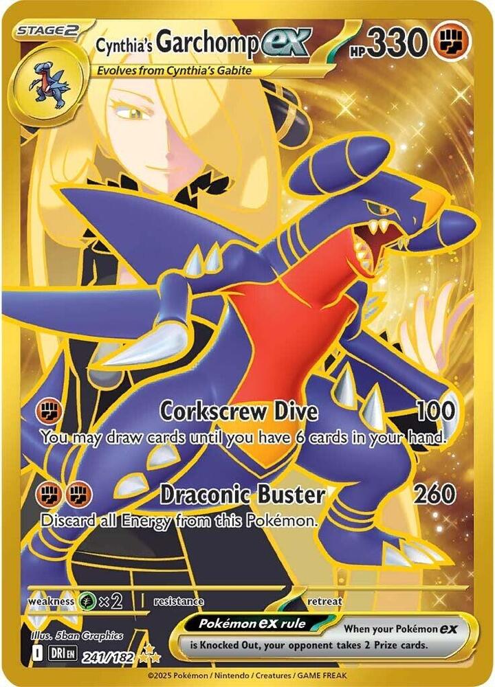 Cynthia's Garchomp ex - 241/182 - SV10: Destined Rivals (DRI)