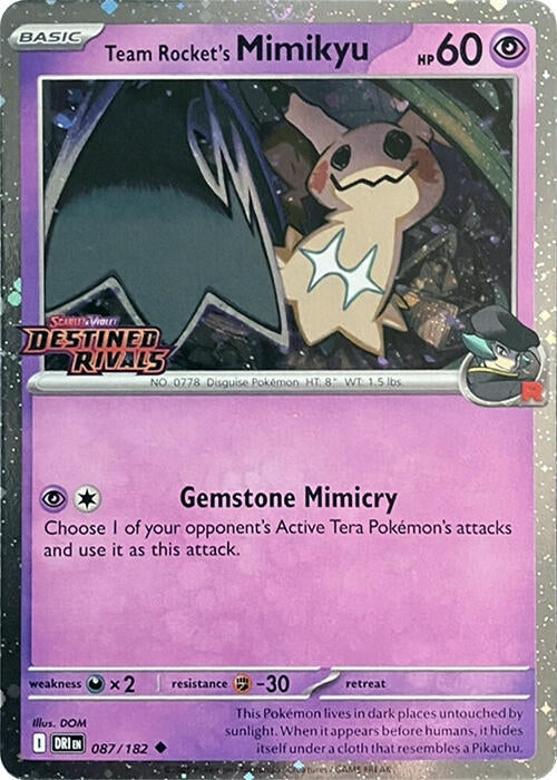 Team Rocket's Mimikyu (Prerelease) (087/182) (Miscellaneous Cards & Products)
