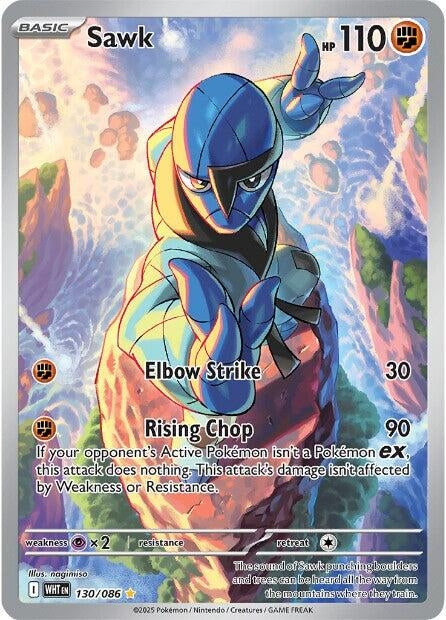 Image for Sawk (130/086) (SV: White Flare) - Pokemon