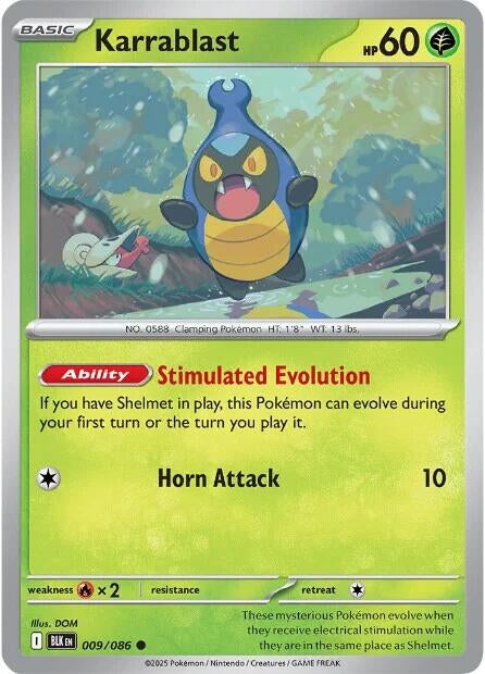 Image for Karrablast (009/086) (SV: Black Bolt) - Pokemon