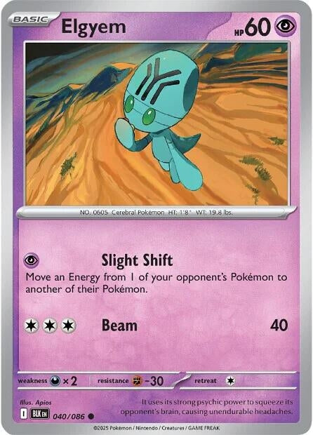 Image for Elgyem (040/086) (SV: Black Bolt) - Pokemon