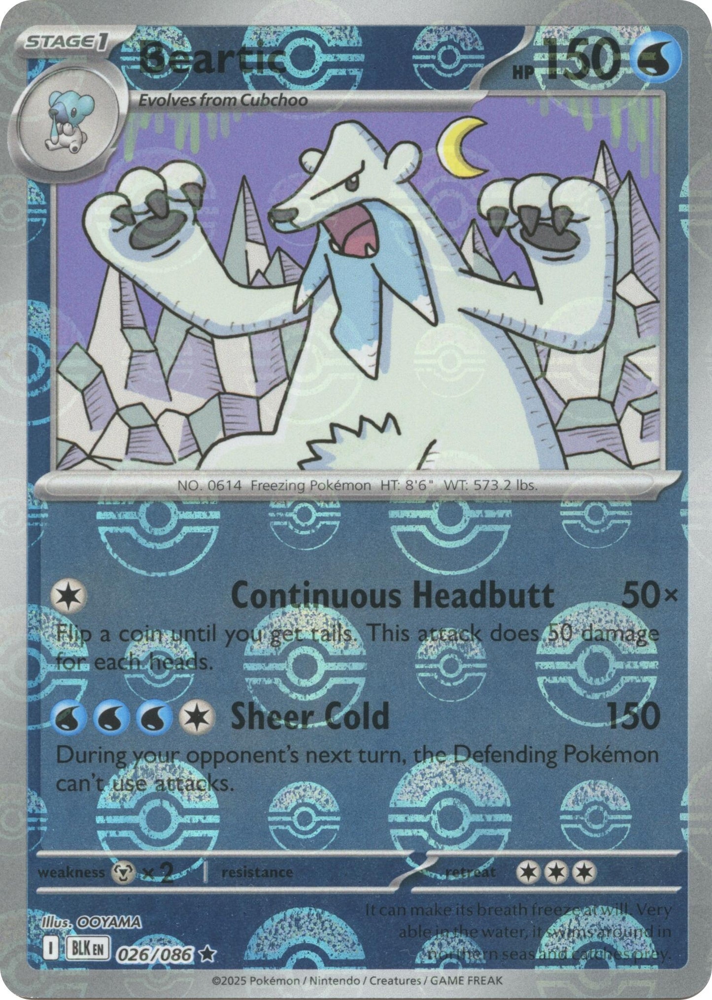 Image for Beartic (Poke Ball Pattern) (026/086) (SV: Black Bolt) - Pokemon