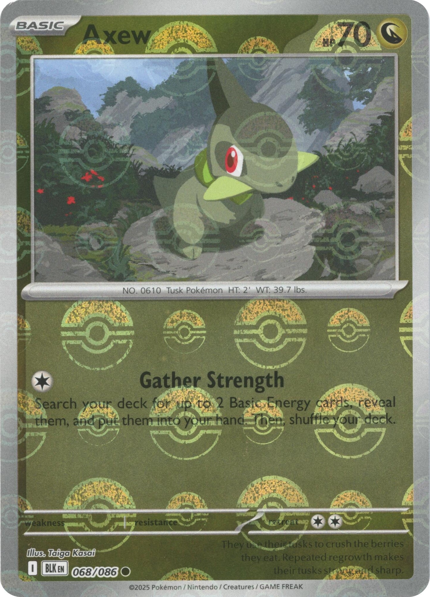 Image for Axew (Poke Ball Pattern) (068/086) (SV: Black Bolt) - Pokemon