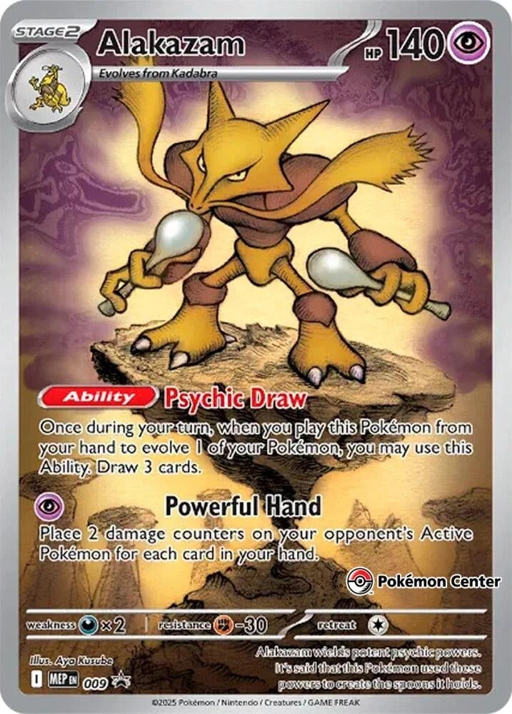 Image for Alakazam - 009 (Pokemon Center Exclusive) (009) (ME: Mega Evolution Promo) (MEP) - Pokemon