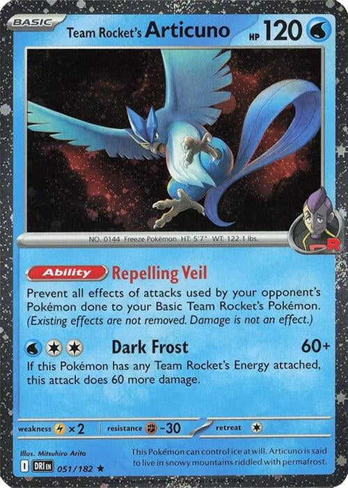 Team Rocket's Articuno - 051/182 (Cosmos Holo) (051/182) (Miscellaneous Cards & Products)