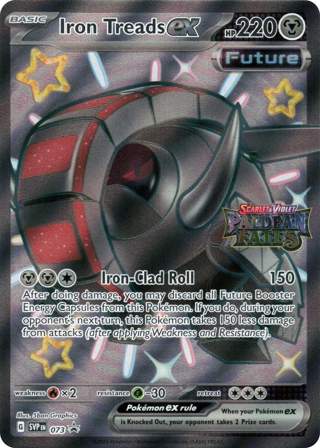 Iron Treads ex - 073 (Paldean Fates Stamped) (073) (Miscellaneous Cards & Products)