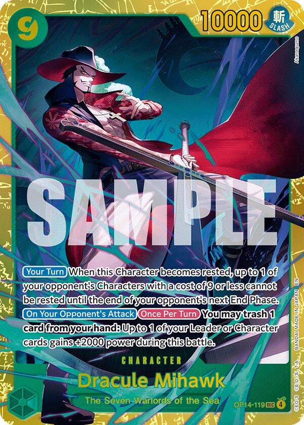 Image for Dracule Mihawk - OP14-119 (OP14-119) (The Azure Sea's Seven) (OP14) - One Piece Card Game