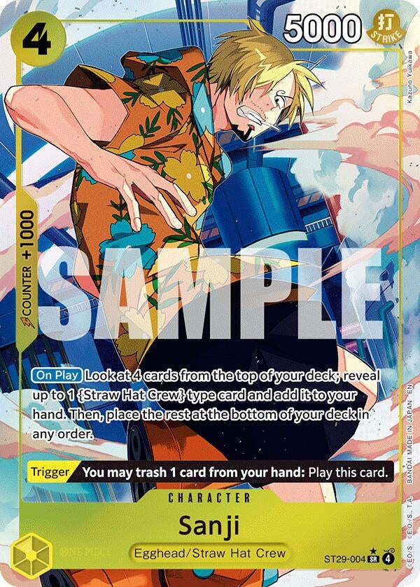 Sanji (Full Art) (ST29-004) (ST-29: Starter Deck 29 Egghead)