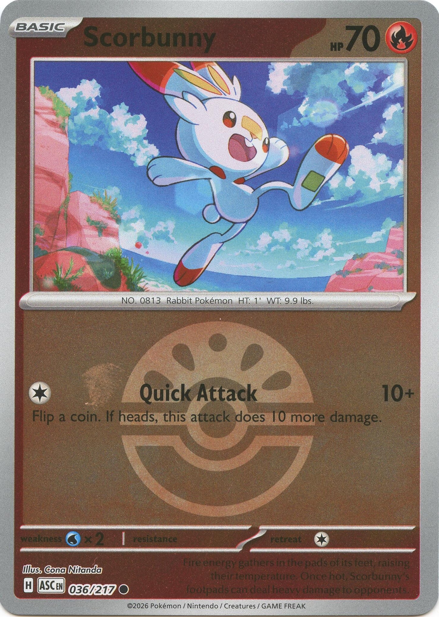 Image for Scorbunny - 036/217 (Friend Ball) (036/217) (ASC) - Pokemon