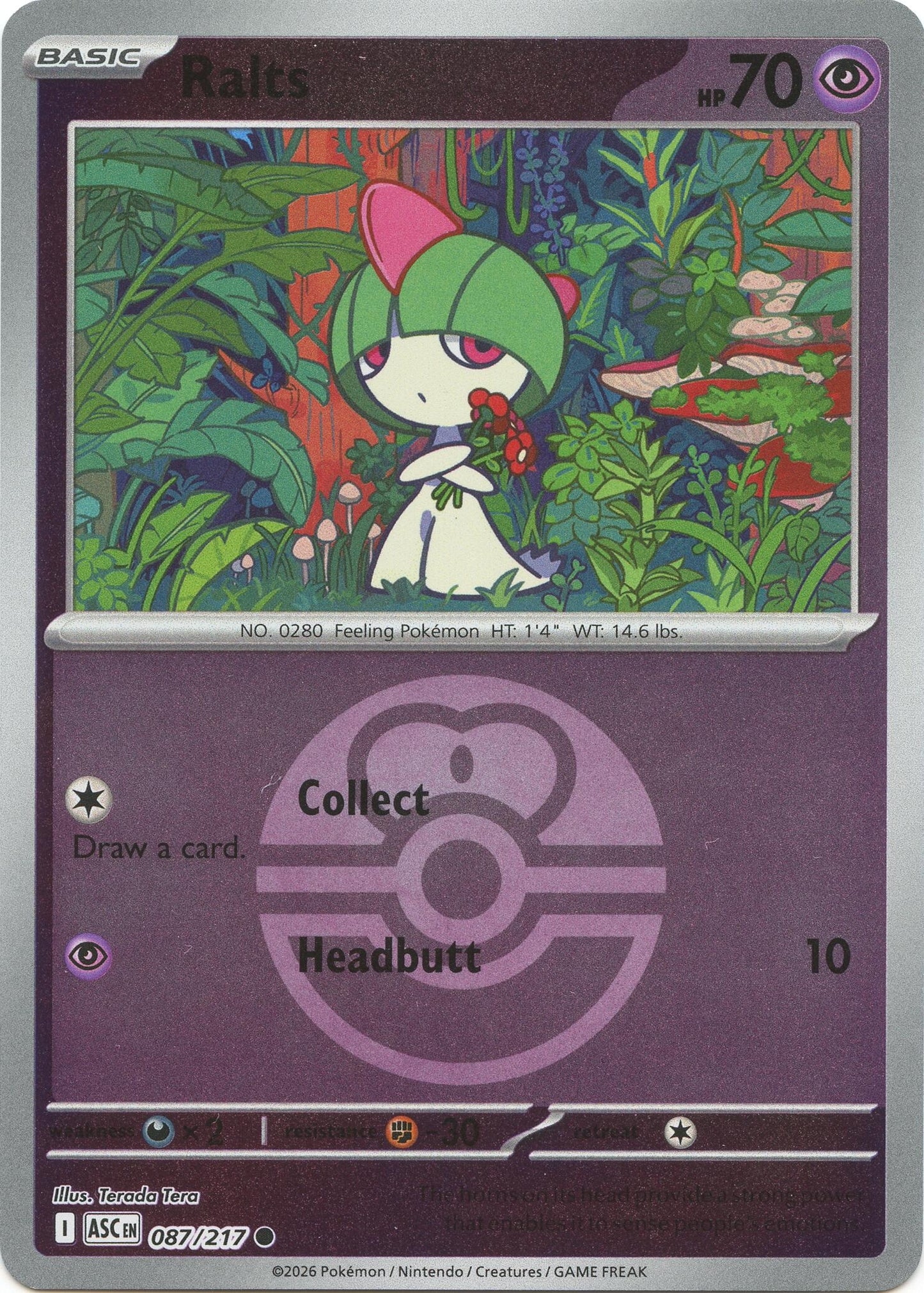 Image for Ralts (Love Ball) (087/217) (ASC) - Pokemon