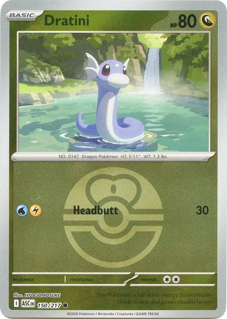 Image for Dratini (Love Ball) (150/217) (ASC) - Pokemon