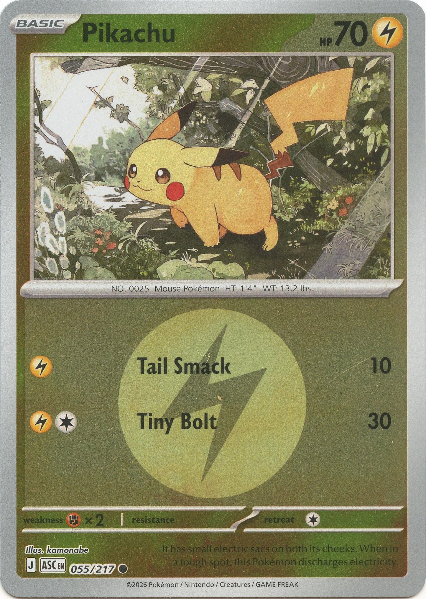 Image for Pikachu (Energy Symbol Pattern) (055/217) (ASC) - Pokemon