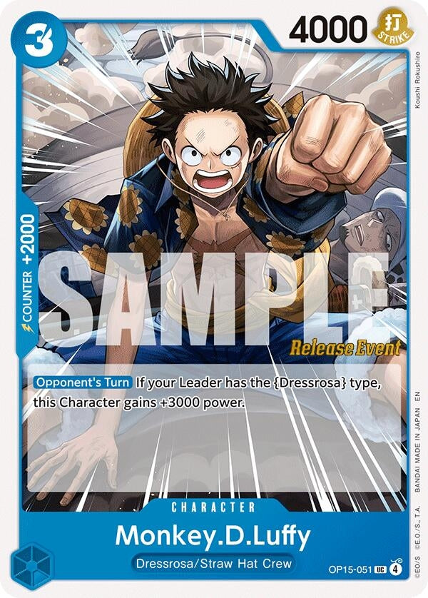 Monkey.D.Luffy (OP15-051) (OP15-051) (Adventure on Kami's Island Release Event Cards)