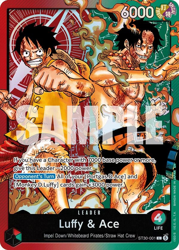Luffy & Ace (ST30-001) (ST-30: Starter Deck 30 EX Luffy & Ace)