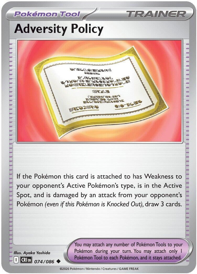 Image for Adversity Policy (074/086) (ME04: Chaos Rising) (CRI) - Pokemon