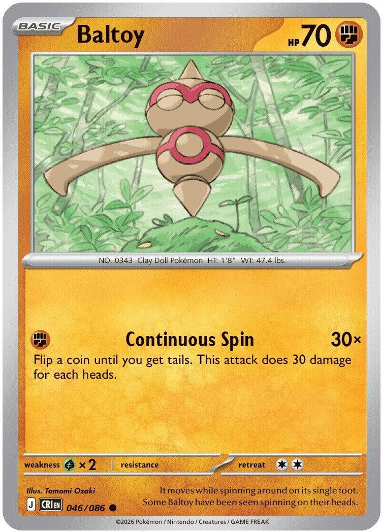 Image for Baltoy (046/086) (ME04: Chaos Rising) (CRI) - Pokemon