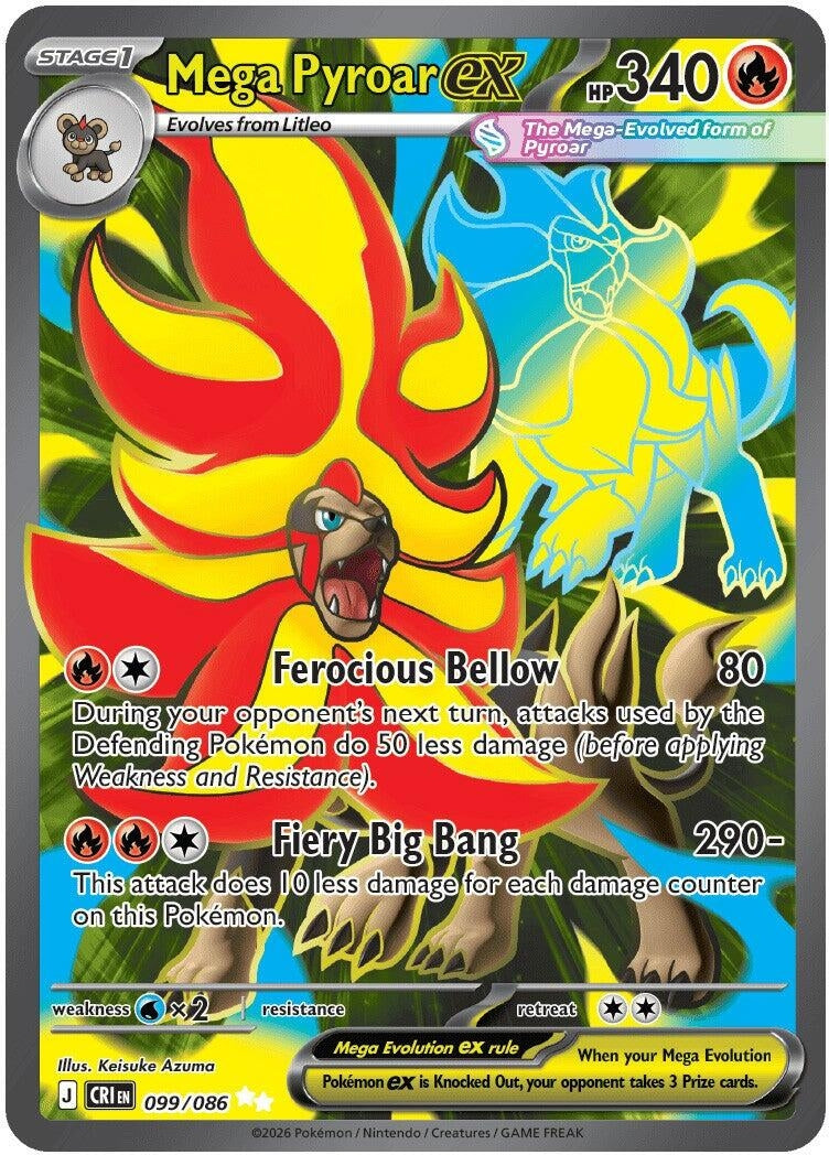 Image for Mega Pyroar ex (099/086) (ME04: Chaos Rising) (CRI) - Pokemon