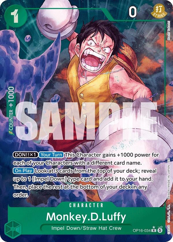Monkey.D.Luffy (034) (Alternate Art) (OP16-034) (The Time of Battle)