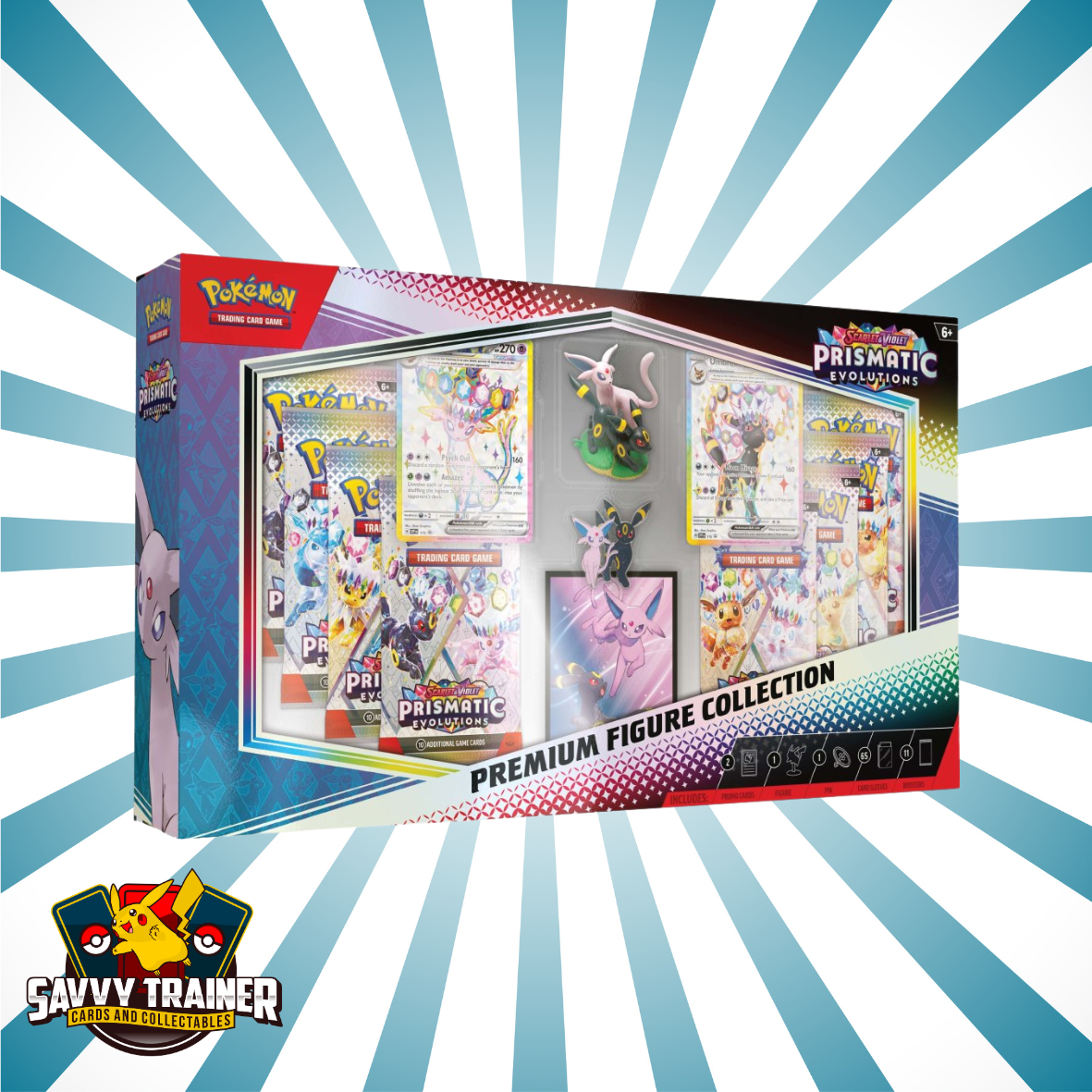 pokemon trading card game: prismatic evolutions premium figure collection Pokémon Prismatic Evolutions Premium Figure Collection – Savvy Trainer