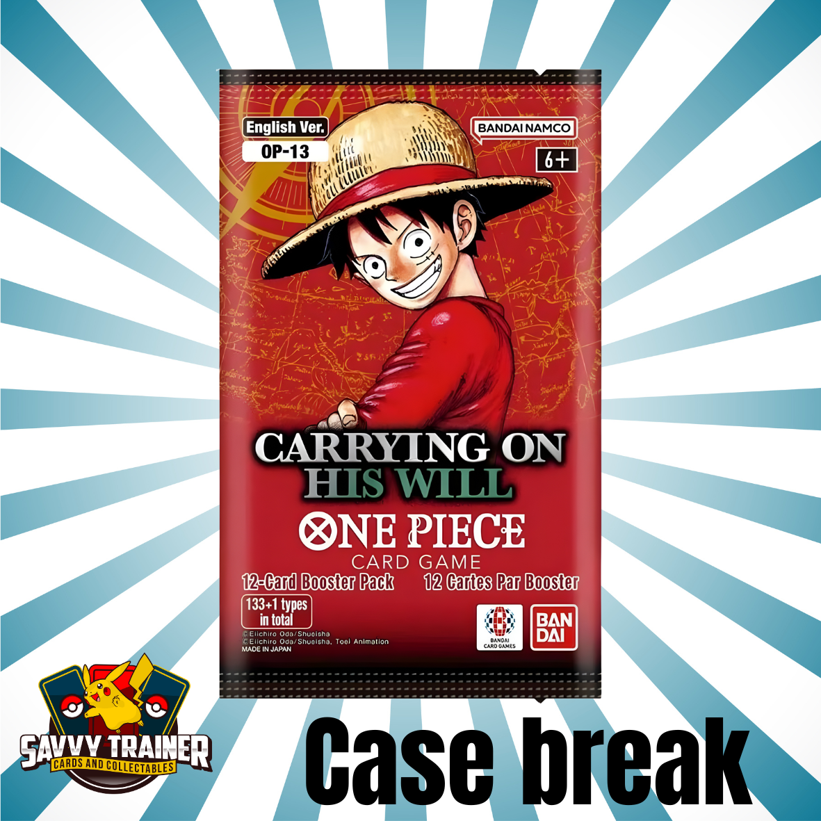 One Piece Op-13 Case break (1 booster pack)