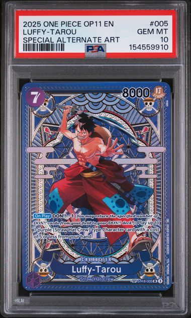 2025 ONE PIECE OP11-A FIST OF DIVINE SPEED #005 LUFFY-TAROU SPECIAL ALTERNATE ART