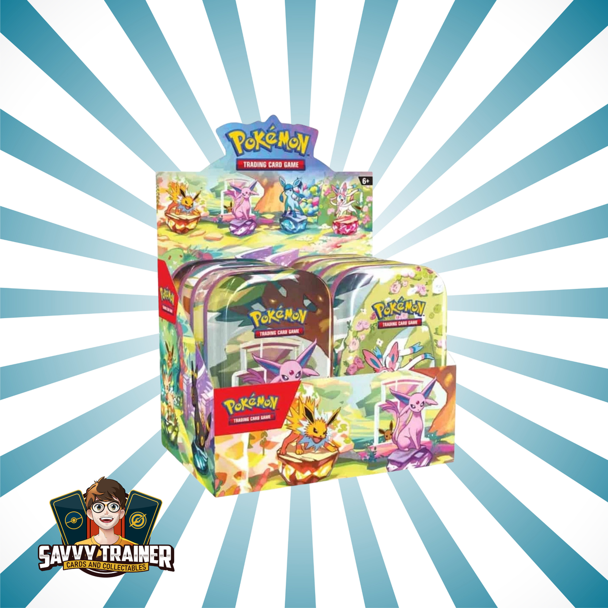 Pokémon - Prismatic Evolutions Mini Tin display