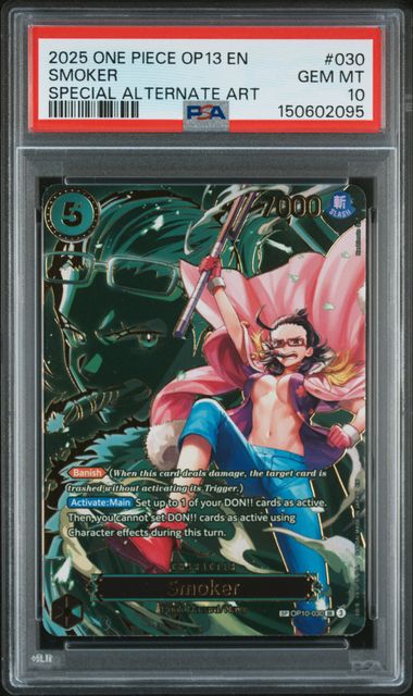PSA 10 - 2025 ONE PIECE OP13-CARRYING ON HIS WILL #030 SMOKER SPECIAL AA