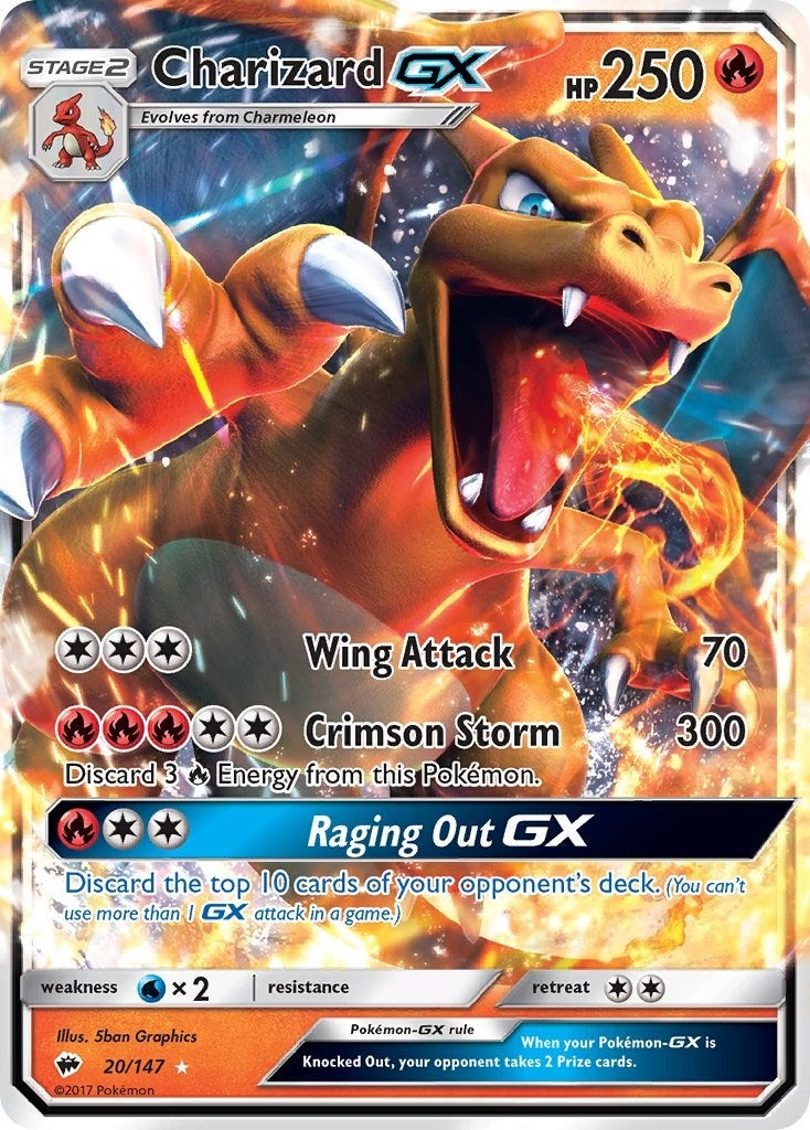 Image for Charizard GX (20/147) (SM - Burning Shadows) (SM03) - Pokemon
