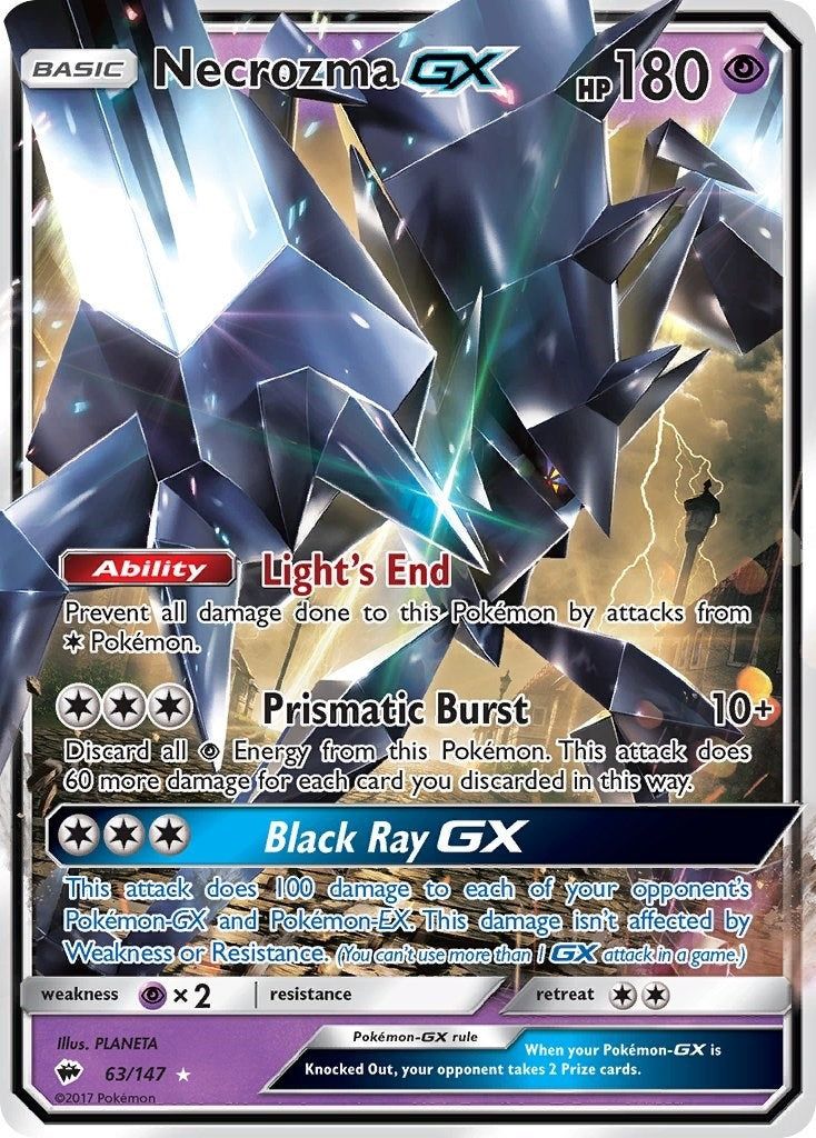 Image for Necrozma GX (63/147) (SM - Burning Shadows) (SM03) - Pokemon