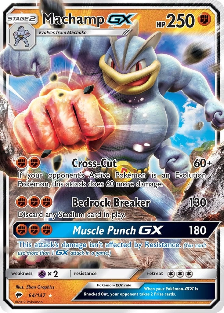 Image for Machamp GX (64/147) (SM - Burning Shadows) (SM03) - Pokemon