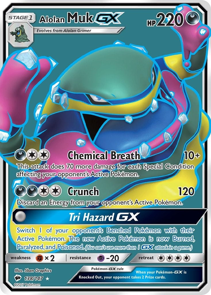 Image for Alolan Muk GX (Full Art) (138/147) (SM - Burning Shadows) (SM03) - Pokemon