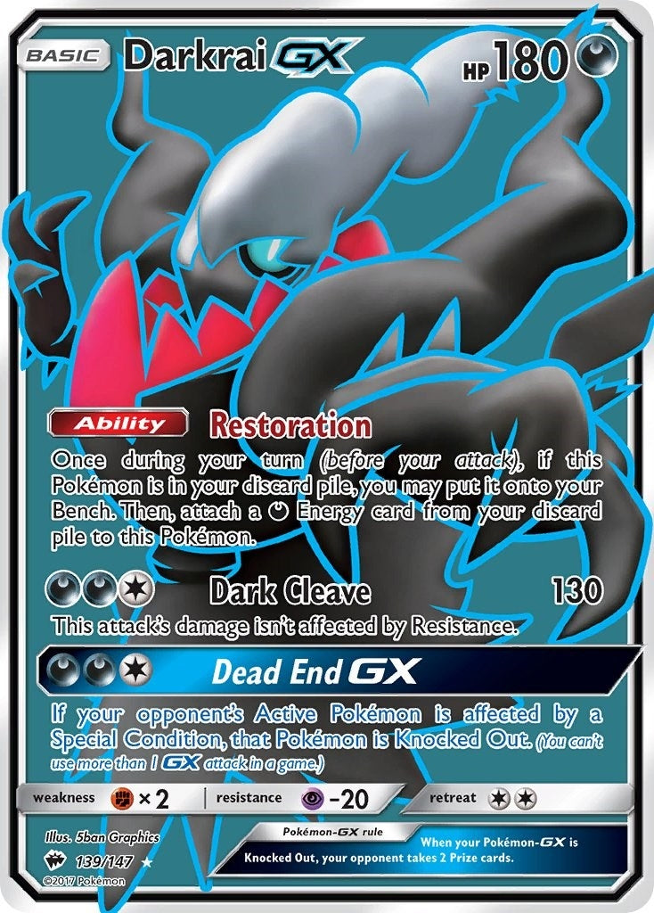 Image for Darkrai GX (Full Art) (139/147) (SM - Burning Shadows) (SM03) - Pokemon