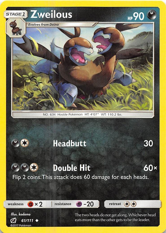 Image for Zweilous (61/111) (SM - Crimson Invasion) (SM04) - Pokemon