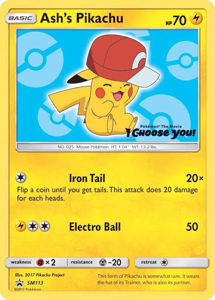 Ash's Pikachu - SM113 (SM113) (SM Promos)