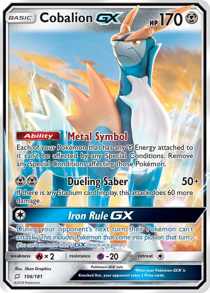 Image for Cobalion GX (106/181) (SM - Team Up) (SM9) - Pokemon