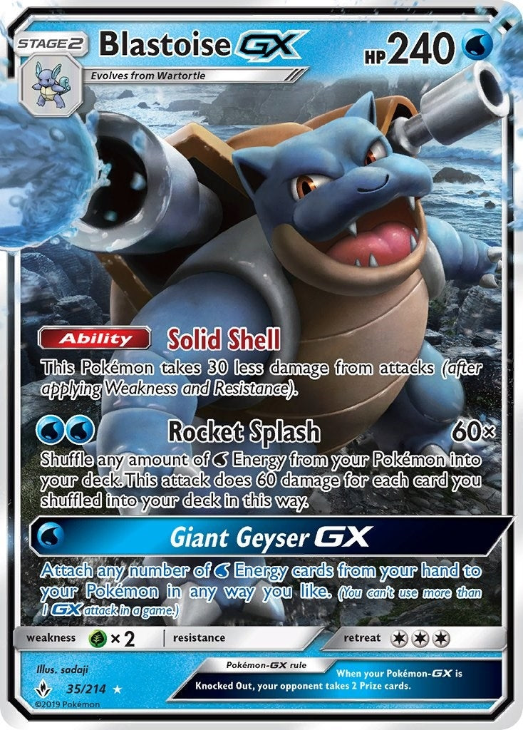 Blastoise GX (35/214) (SM - Unbroken Bonds)