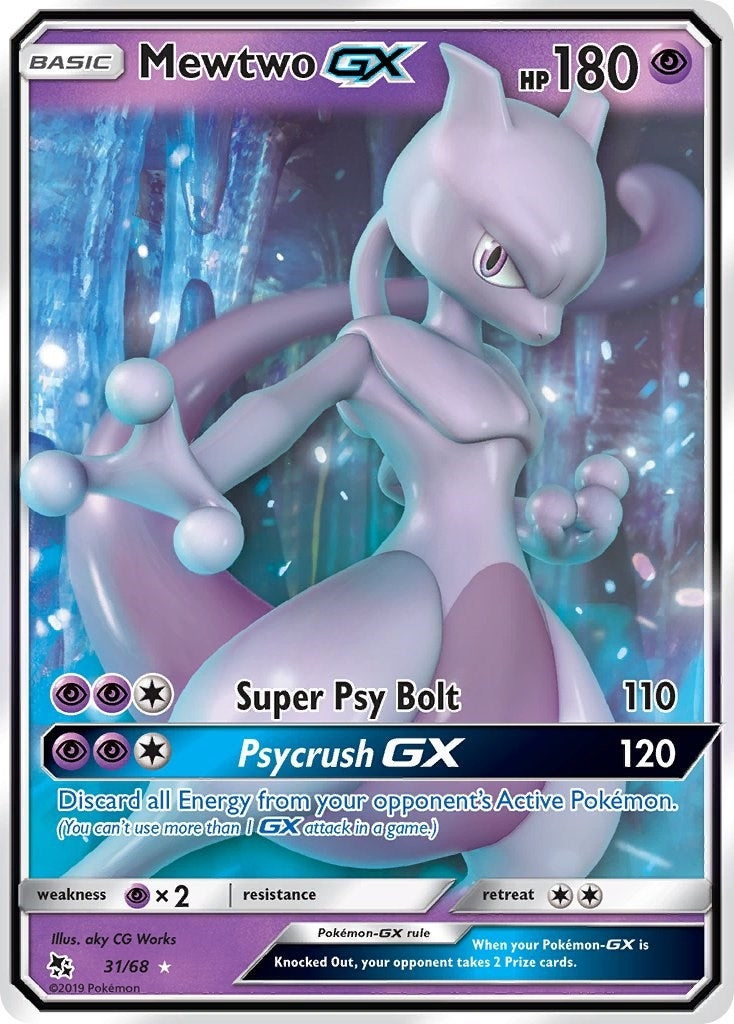 Image for Mewtwo GX (31/68) (Hidden Fates) (HIF) - Pokemon
